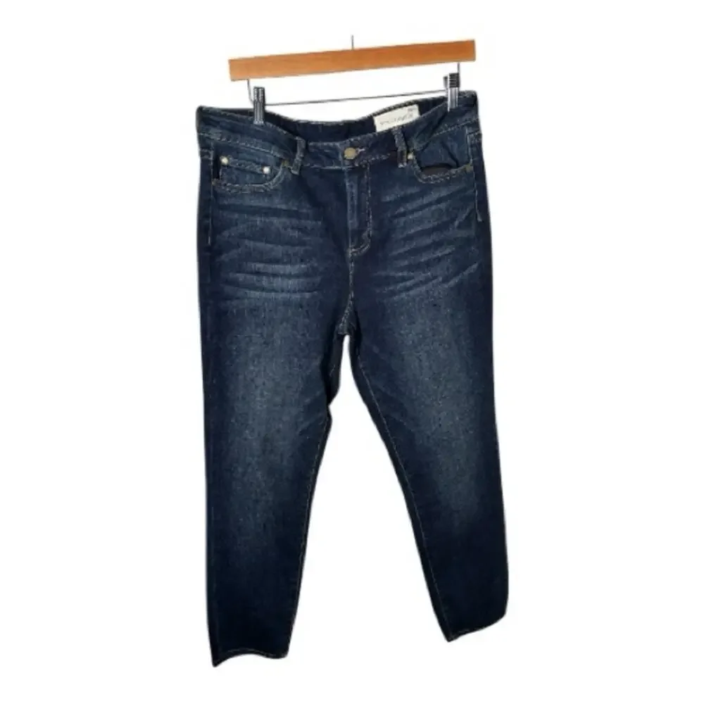Vince Camuto Dark Wash High Waist Straight Jeans 32/14